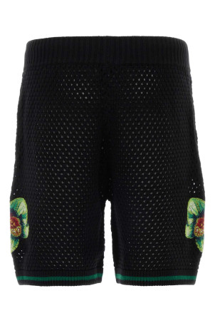 Black crochet bermuda shorts CASABLANCA (MSS26KW131701)