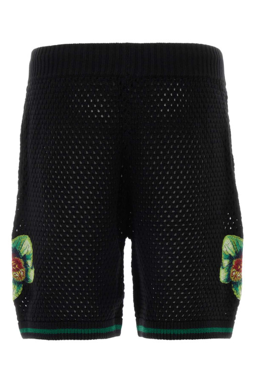 Black crochet bermuda shorts CASABLANCA (MSS26KW131701)