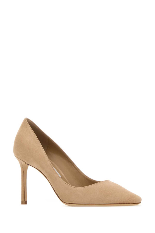 Beige suede Romy 85 pumps JIMMY CHOO (ROMY85KDU)