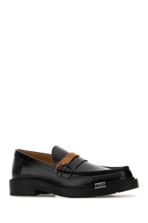 Black leather DÃ©cortiquÃ© loafers MAISON MARGIELA (S57WR0150P7554)