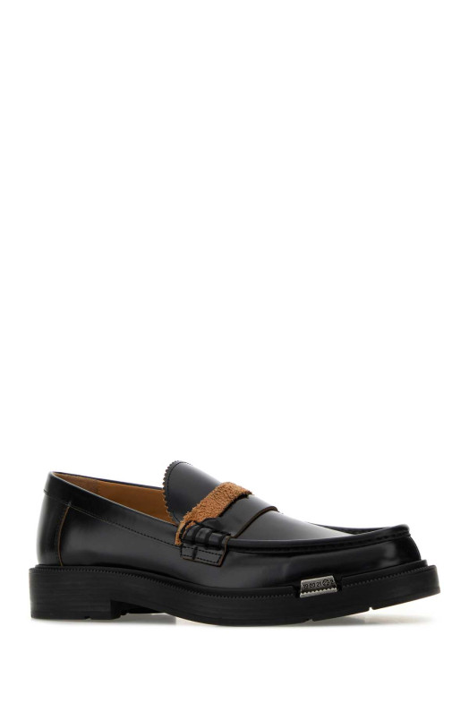 Black leather DÃ©cortiquÃ© loafers MAISON MARGIELA (S57WR0150P7554)