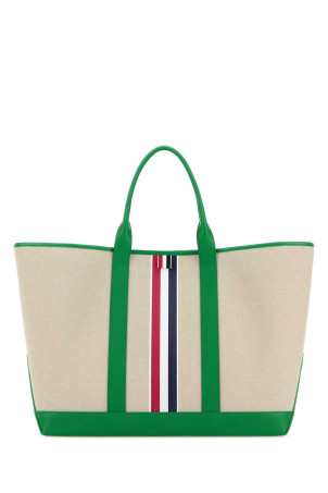 Sand canvas medium shopping bag THOM BROWNE (UAG261AF0492)