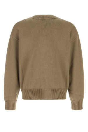 Cappuccino wool blend cardigan AMI (UKC380KN0156)