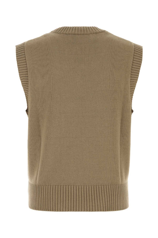 Cappuccino wool blend vest AMI (UKS860KN0156)