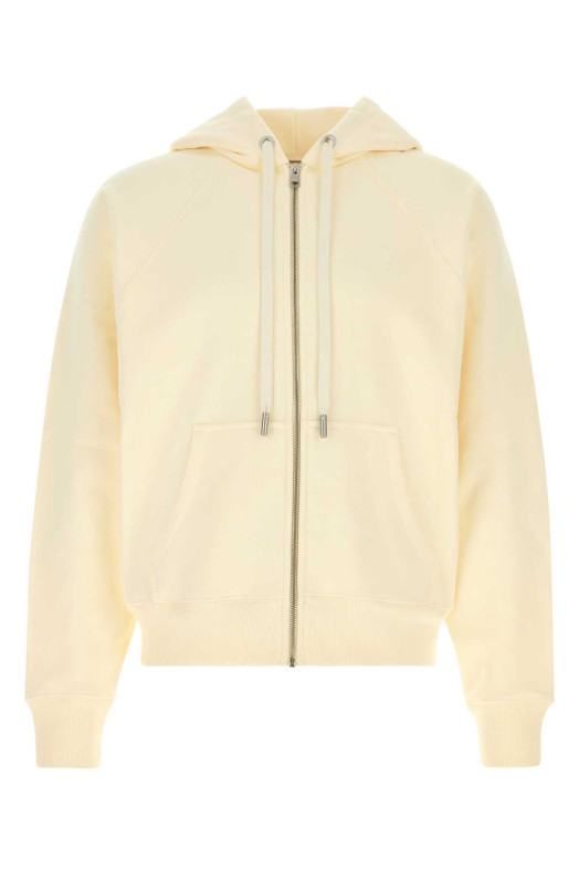 Cream cotton oversize sweatshirt AMI (USW759747)