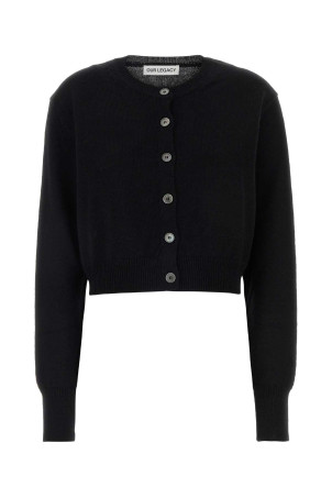 Black linen blend cardigan OUR LEGACY (W2263MB)