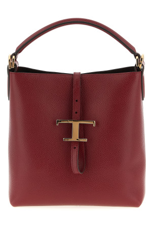 'T Timeless' mini bucket bag Bordeaux