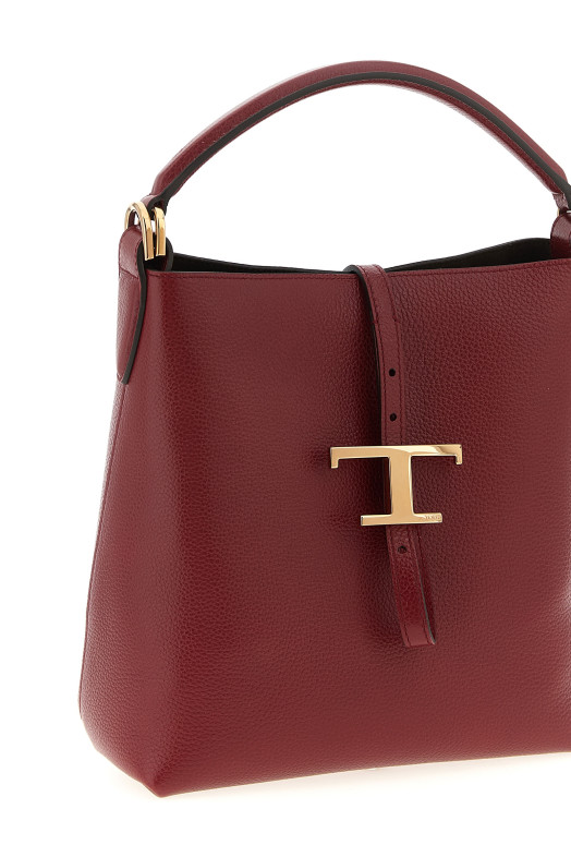 'T Timeless' mini bucket bag Bordeaux