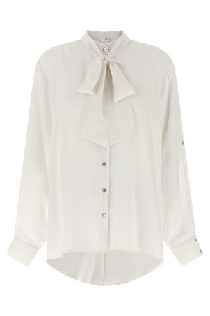 Crêpe de chine shirt White