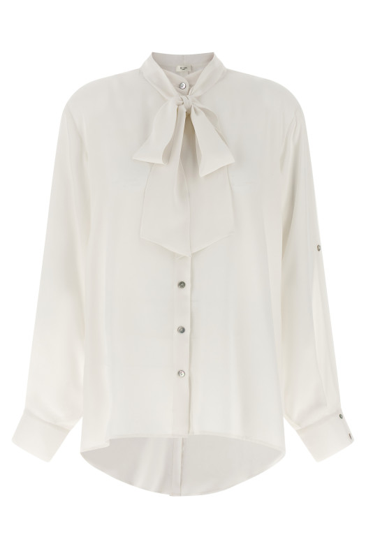 Crêpe de chine shirt White