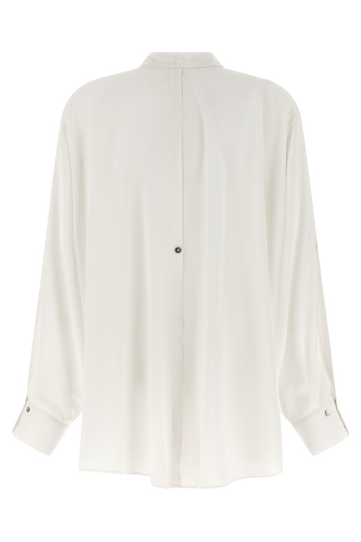 Crêpe de chine shirt White