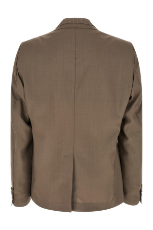 Double layer lapel blazer jacket Beige