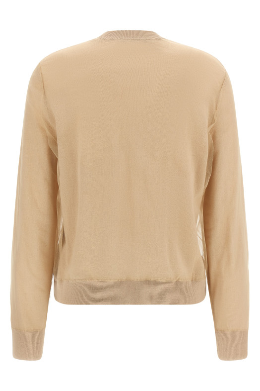 Tulle cardigan Brown