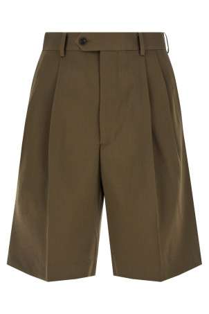 Gabardine bermuda shorts Brown