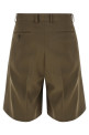 Gabardine bermuda shorts Brown