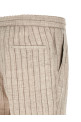 Striped linen trousers Beige