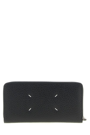 Stitching logo wallet Black