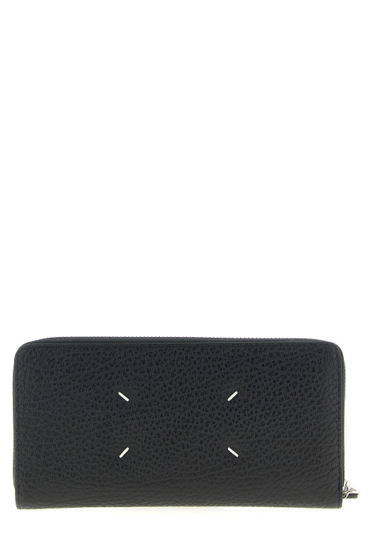 Stitching logo wallet Black