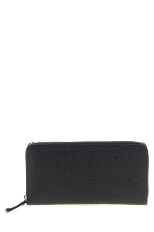 Stitching logo wallet Black