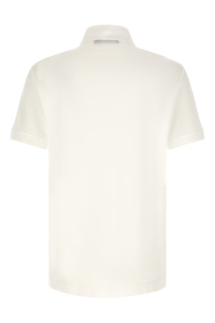 Logo plate polo shirt White