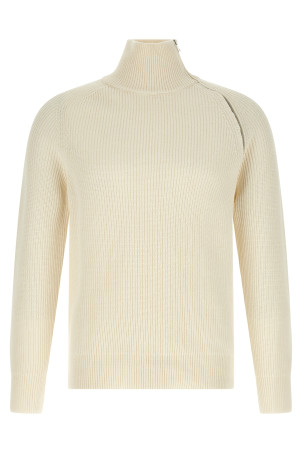 Zip sweater White