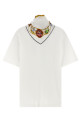 T-shirt with scarf White