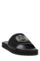 Cross-stitch espadrilles Black