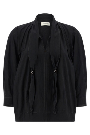 Blouse with scarf Black