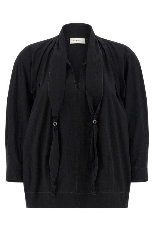 Blouse with scarf Black