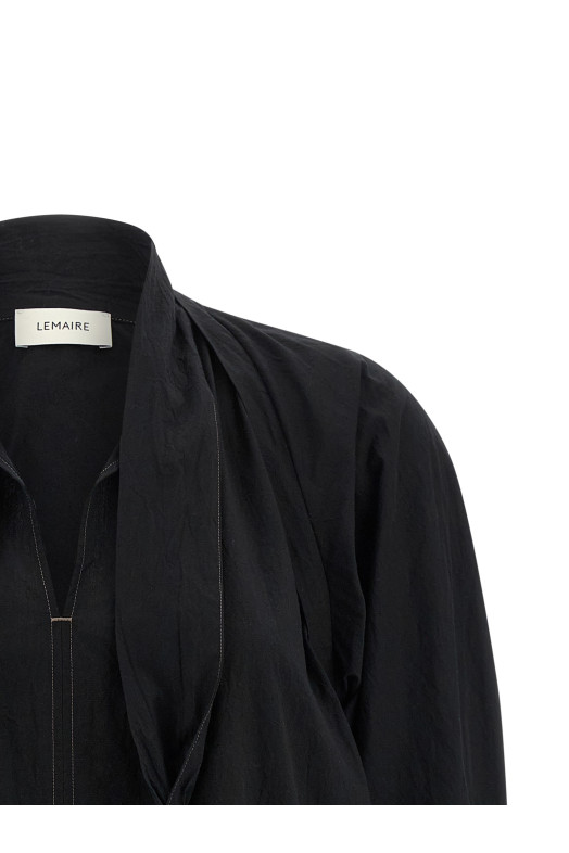 Blouse with scarf Black