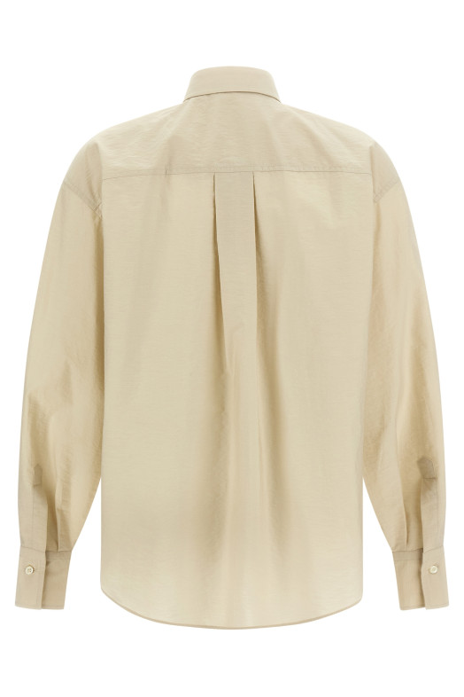 Sequin embroidery shirt Beige