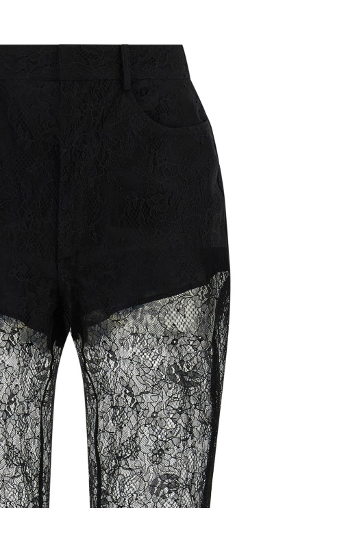Lace trousers Black