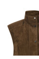 Couture suede vest Brown