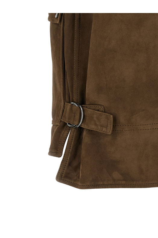 Couture suede vest Brown