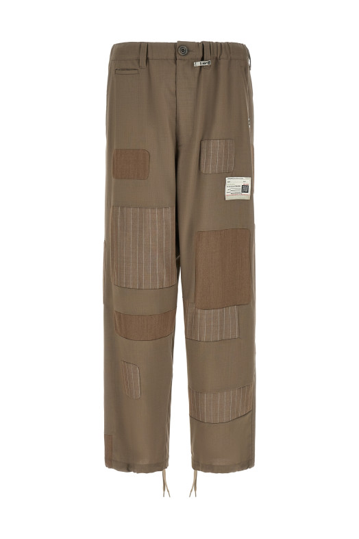 'Repaired Wool' pants Beige
