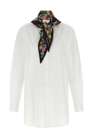 Shirt with scarf White