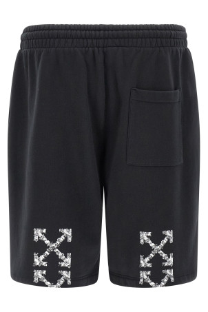 'Heraldic Arrow' bermuda shorts Black