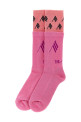 Double layer logo socks Pink