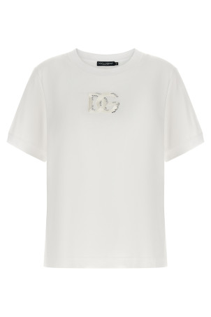 Logo embroidery t-shirt White