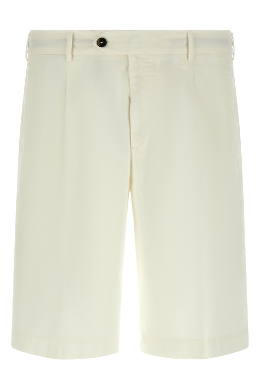 Stretch cotton bermuda shorts White