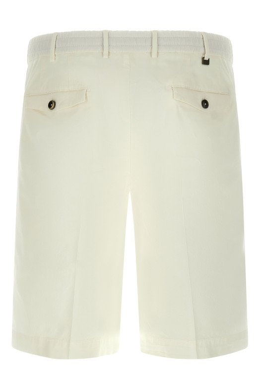 Stretch cotton bermuda shorts White
