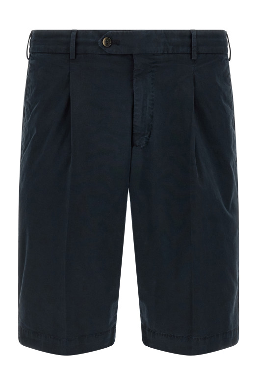 Stretch cotton bermuda shorts Blue