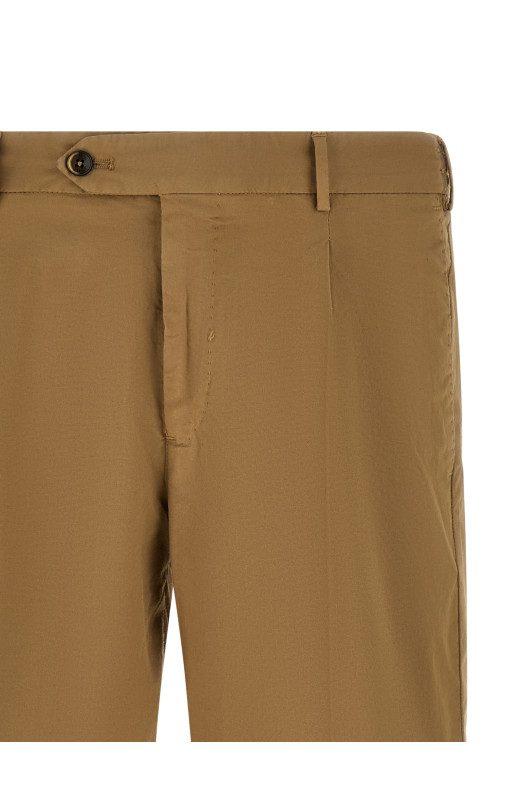 Stretch cotton bermuda shorts Beige