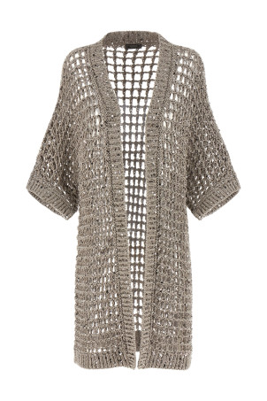 Mesh cardigan Silver