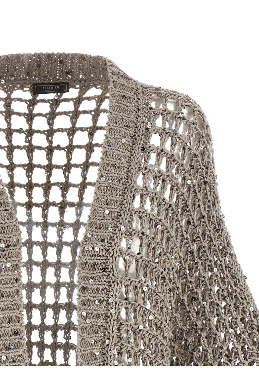 Mesh cardigan Silver