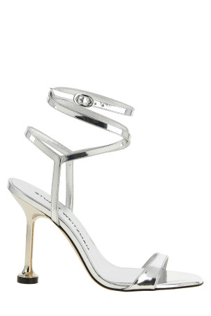 'Nudistini Wrap' sandals Silver