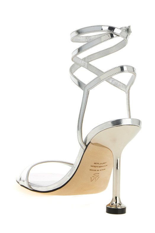 'Nudistini Wrap' sandals Silver