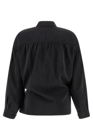 'Straight collar twisted' shirt Black