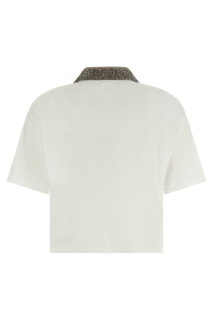 Embroidery polo shirt White