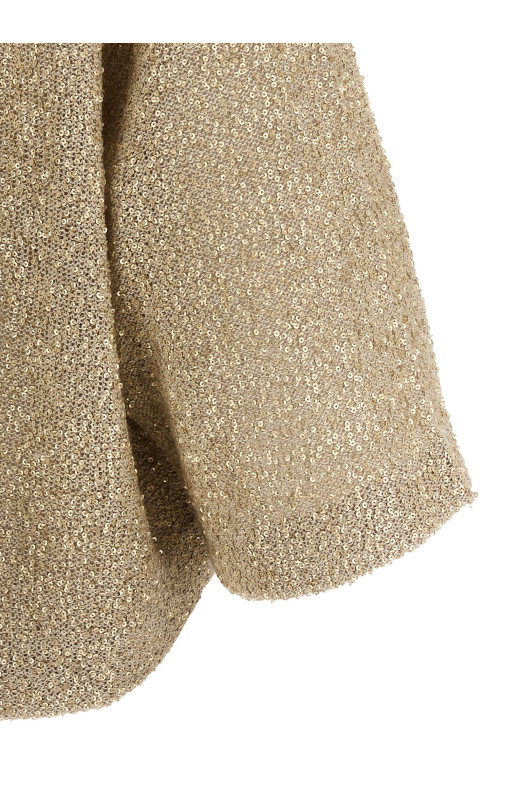 'Shearling' knit polo shirt Beige